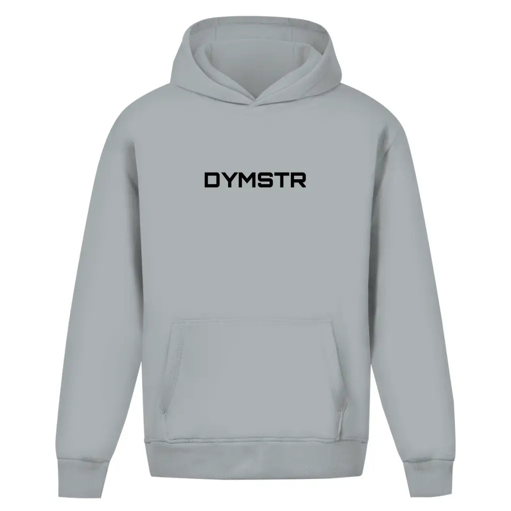 Oversized Hoodie ohne Kordel für Motorradfahrer und Biker in grau