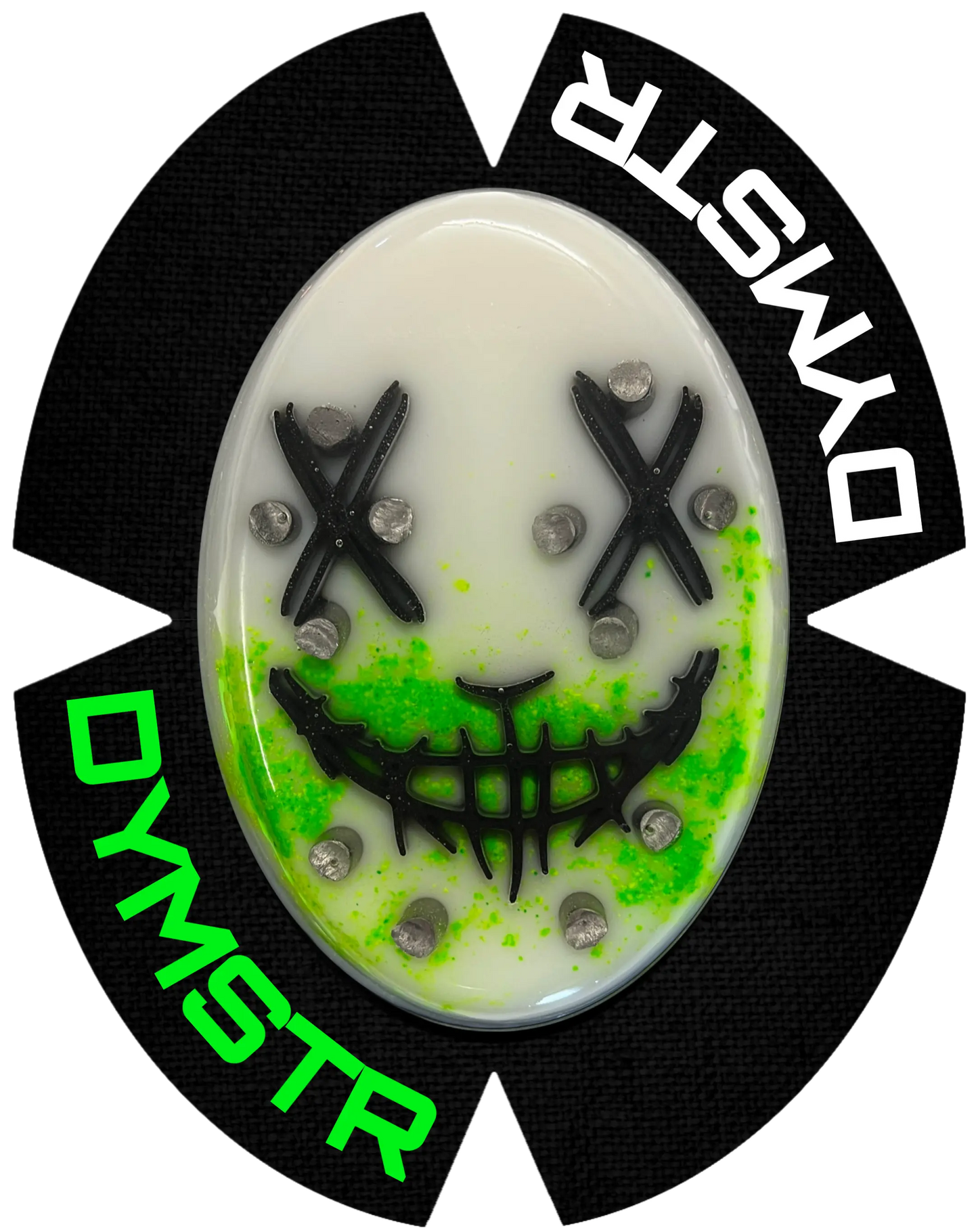 DymoStar Kunststoff-Knieschleifer mit Titanstäben, grün – farbige Knieschleifer für Motorradfahrer.