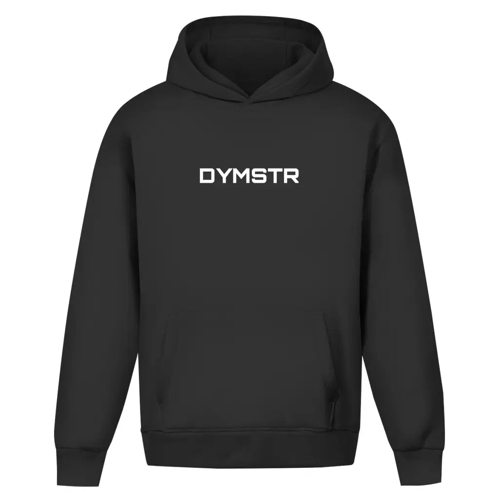 Oversized Hoodie ohne Kordel für Motorradfahrer und Biker in schwarz