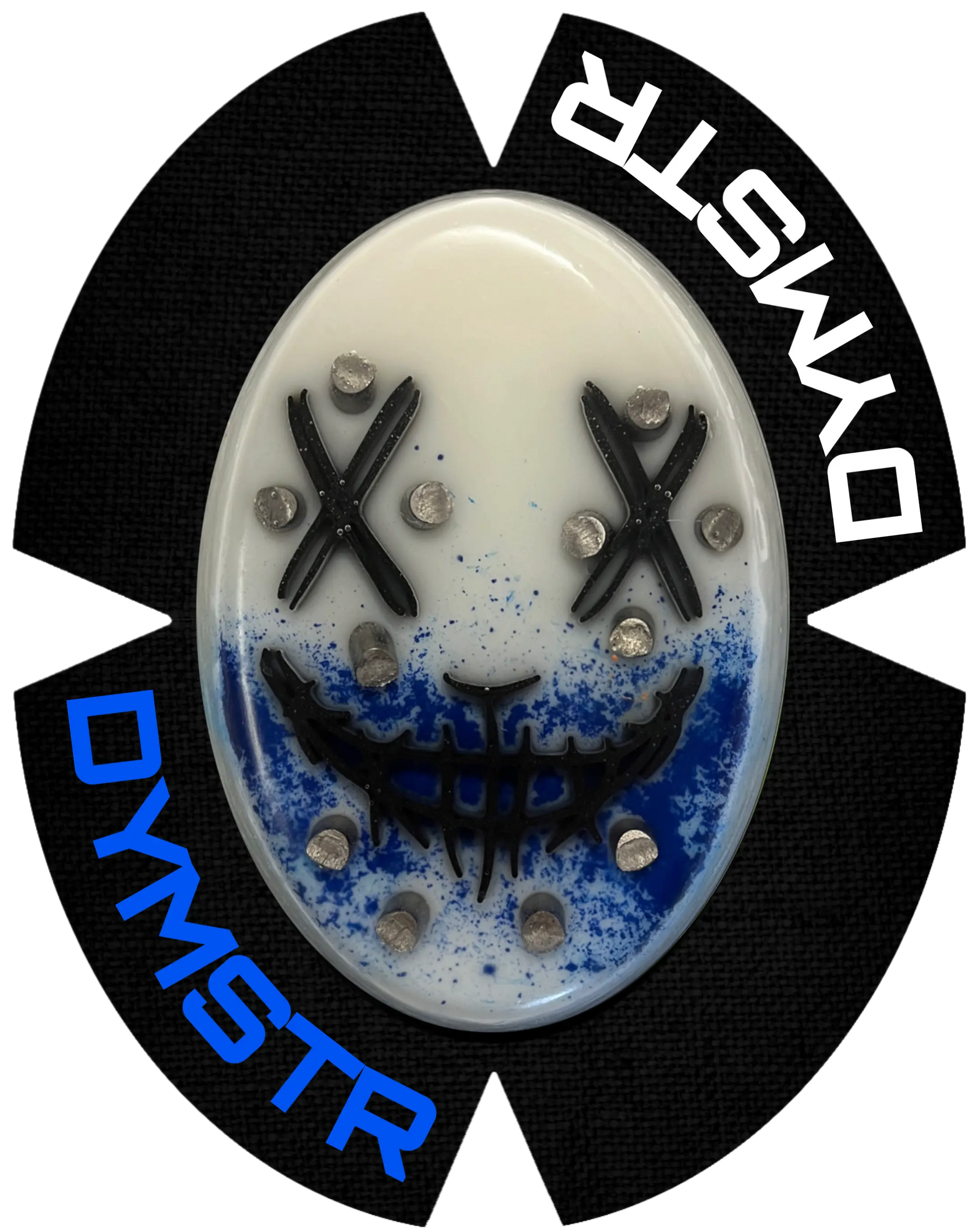 DymoStar Kunststoff-Knieschleifer mit Titanstäben, blau – farbige Knieschleifer für Motorradfahrer.