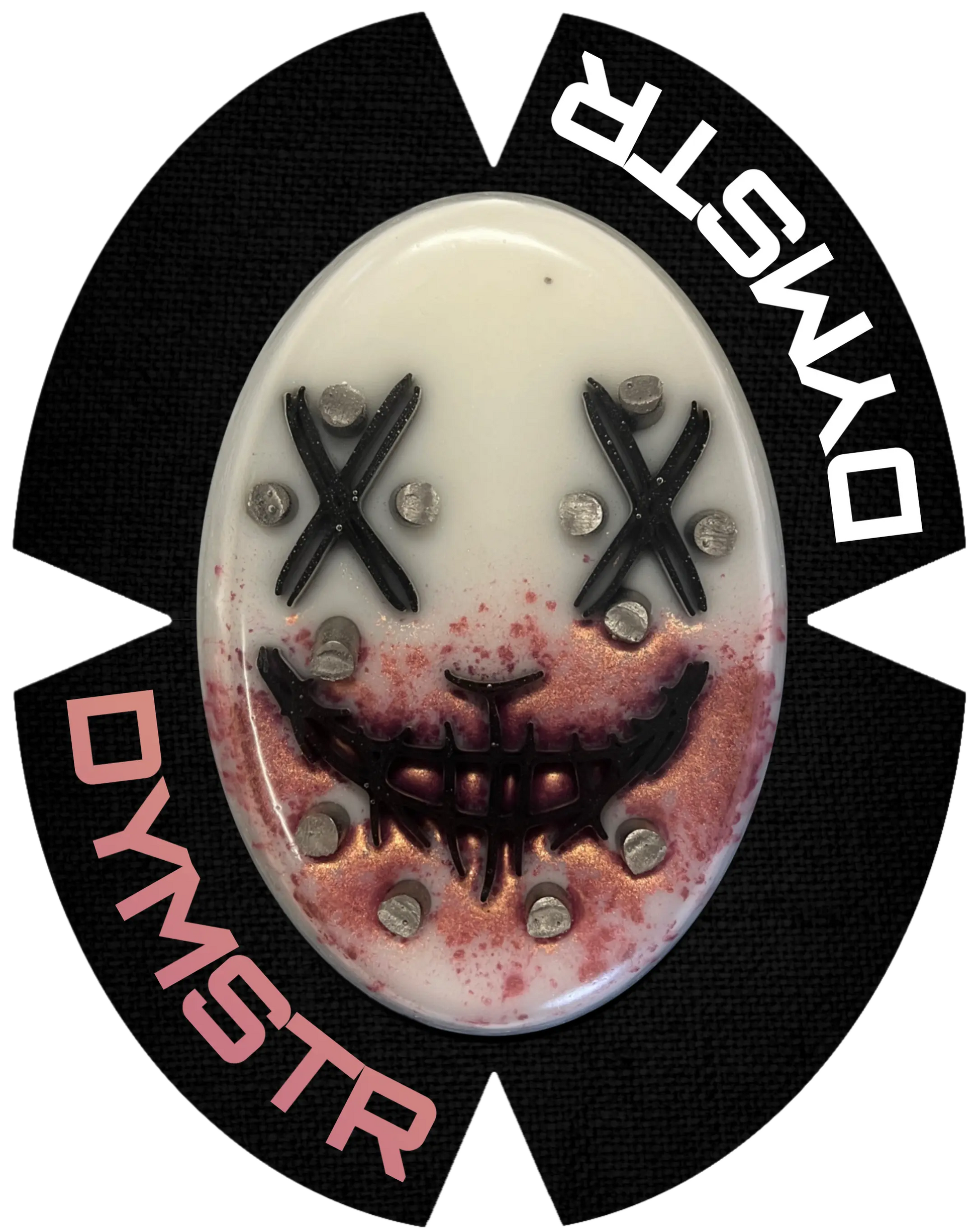 DymoStar Kunststoff-Knieschleifer mit Titanstäben, Rosé Gold – farbige Knieschleifer für Motorradfahrer.