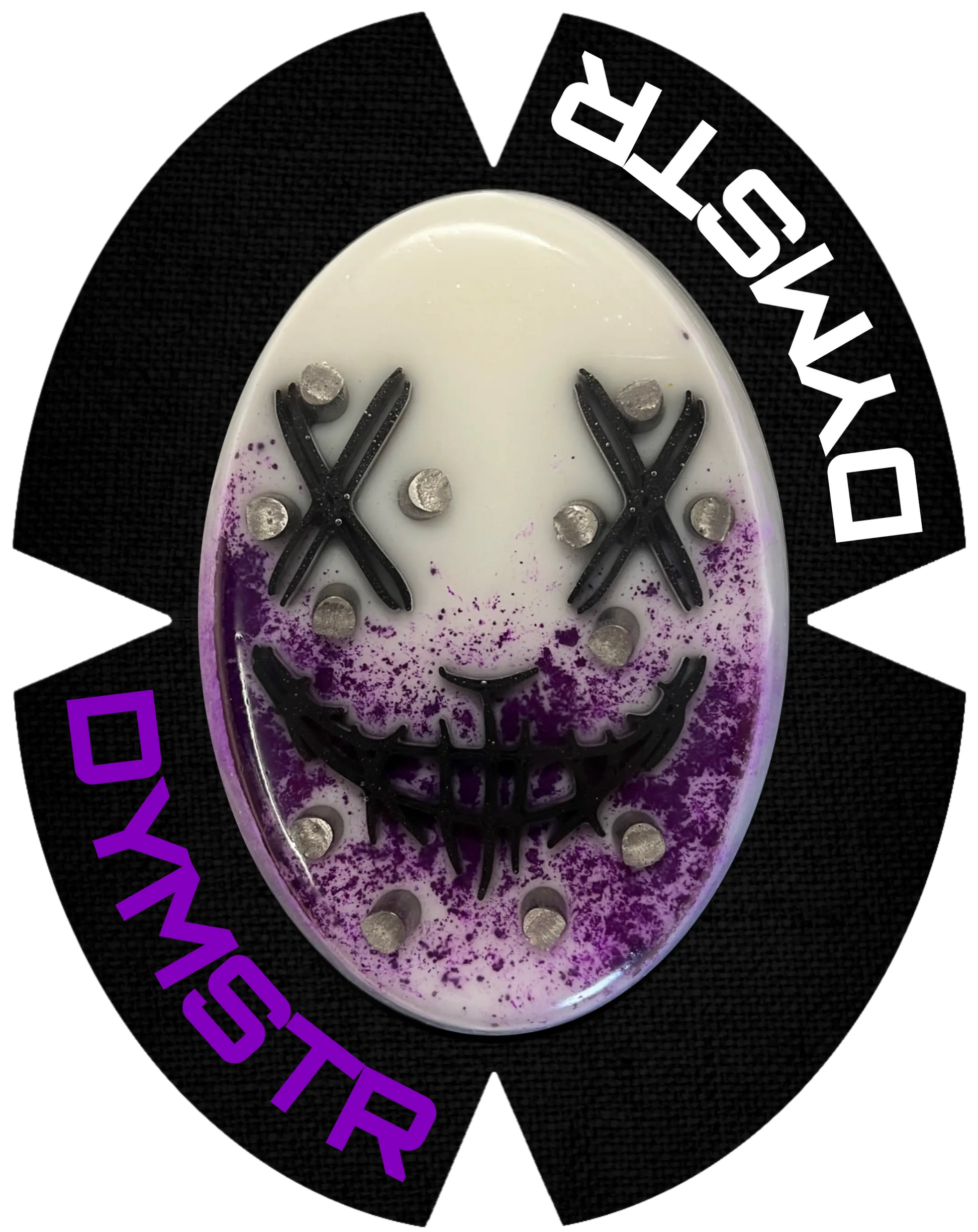 DymoStar Kunststoff-Knieschleifer mit Titanstäben, violett – farbige Knieschleifer für Motorradfahrer.