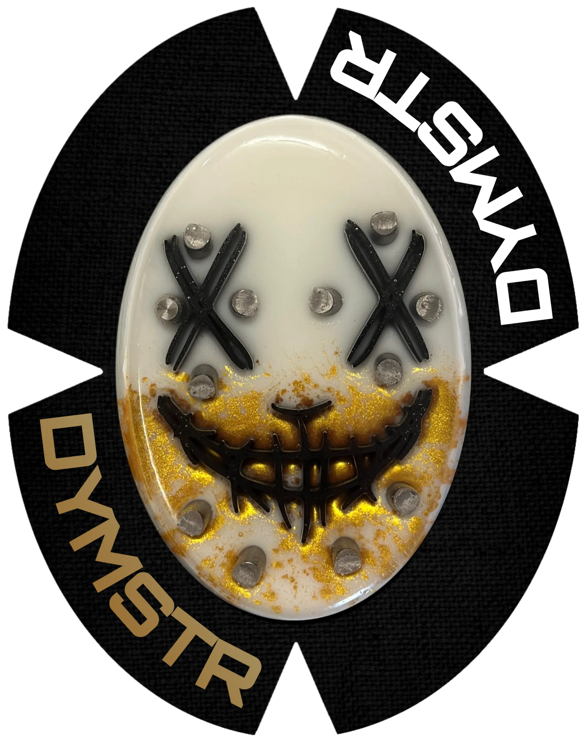 DymoStar Kunststoff-Knieschleifer mit Titanstäben, Gold – farbige Knieschleifer für Motorradfahrer.