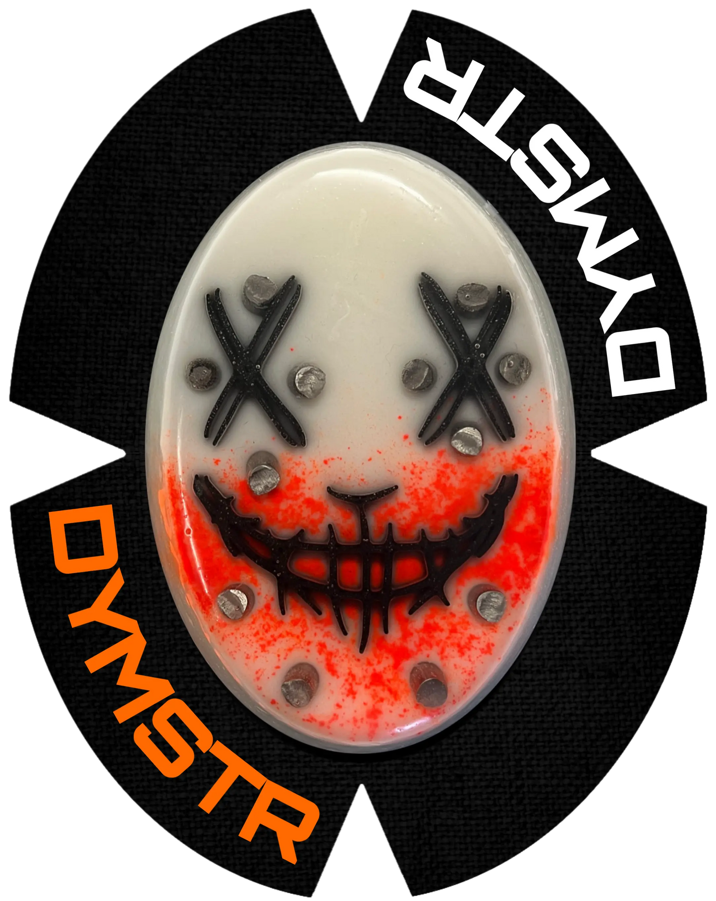 DymoStar Kunststoff-Knieschleifer mit Titanstäben, orange – farbige Knieschleifer für Motorradfahrer.