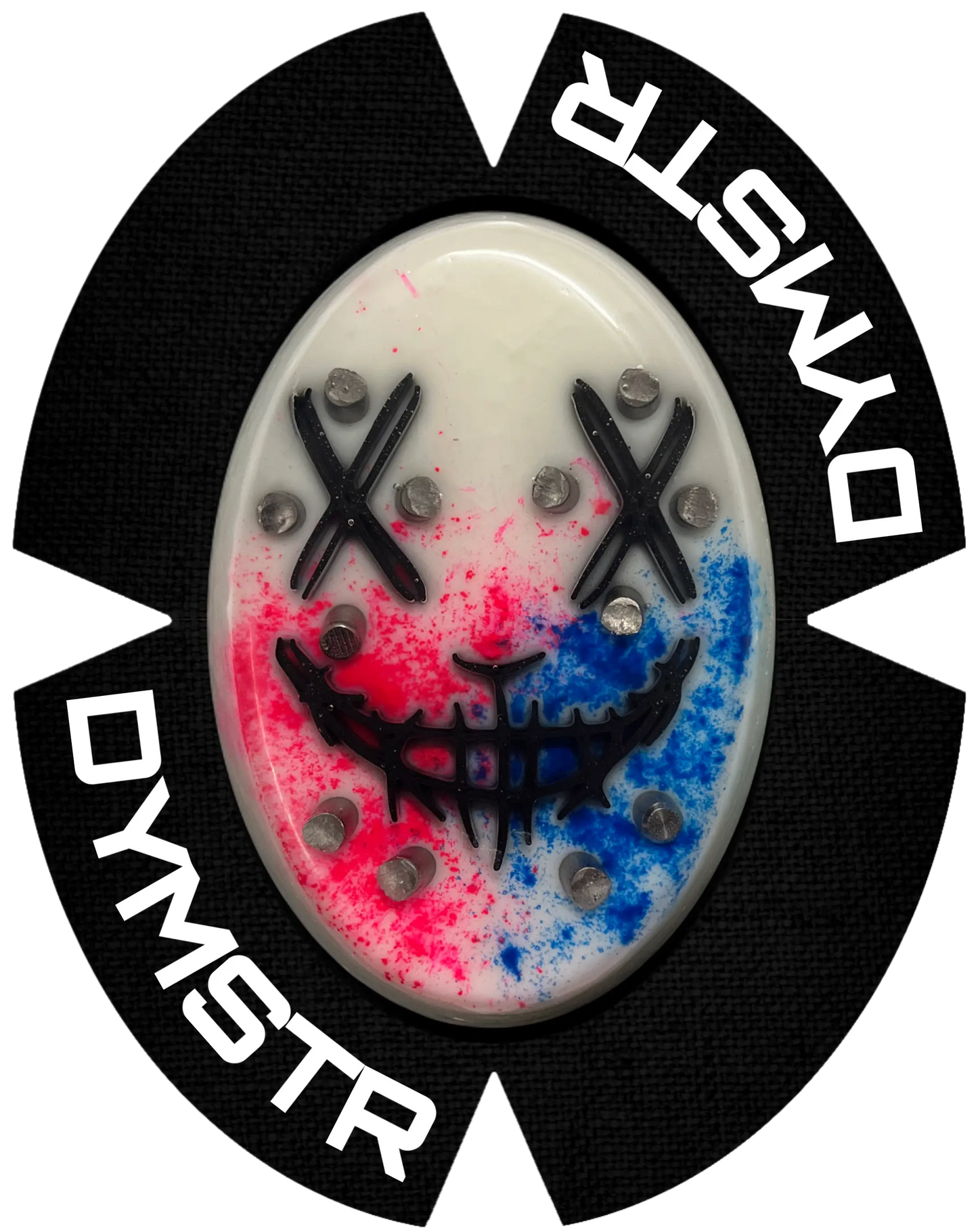 DymoStar Kunststoff-Knieschleifer mit Titanstäben, BMW Design – farbige Knieschleifer für Motorradfahrer.