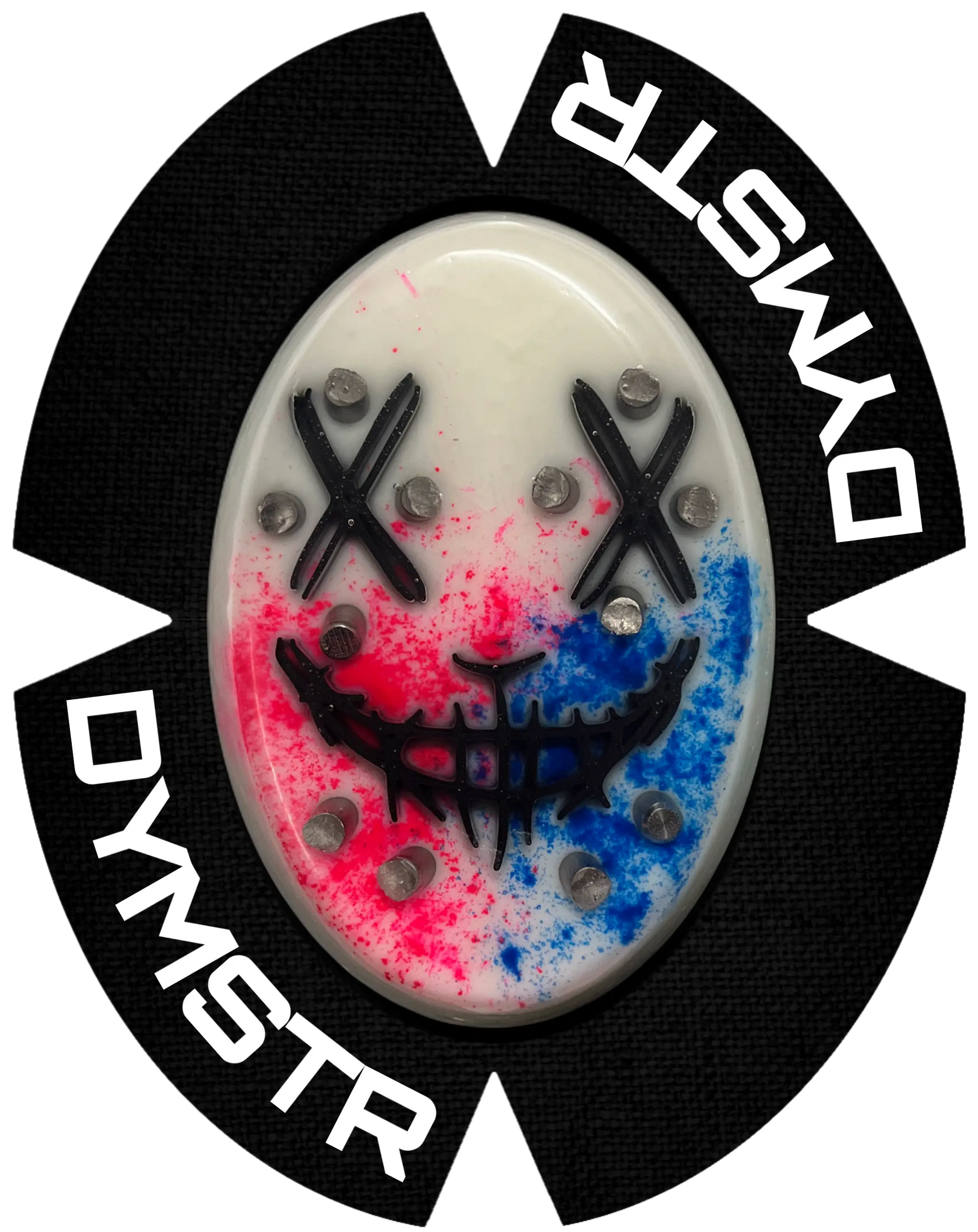 DymoStar Kunststoff-Knieschleifer mit Titanstäben, BMW Design – farbige Knieschleifer für Motorradfahrer.