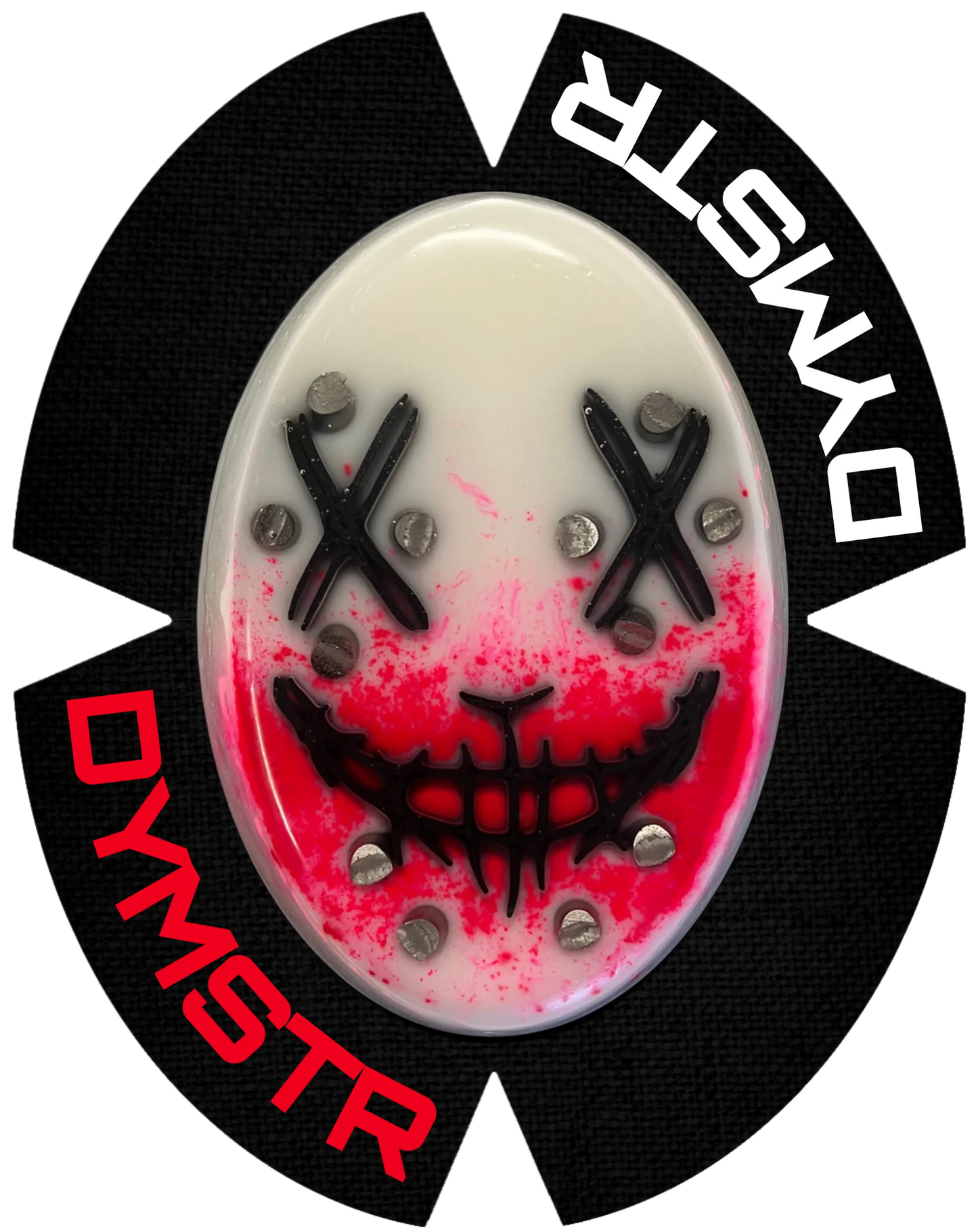 DymoStar Kunststoff-Knieschleifer mit Titanstäben, rot – farbige Knieschleifer für Motorradfahrer.