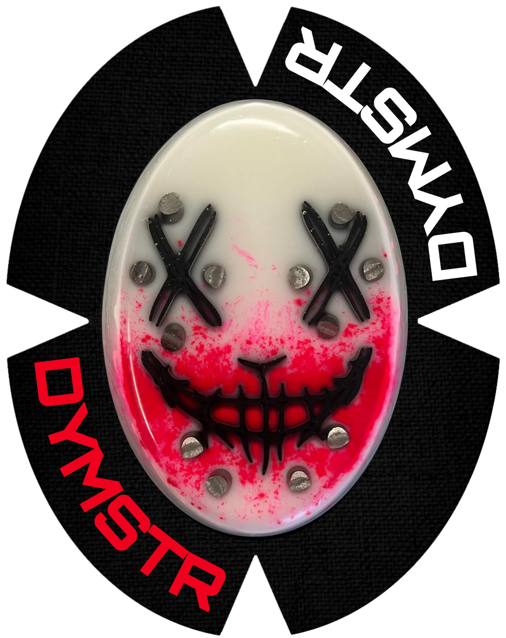 DymoStar Kunststoff-Knieschleifer mit Titanstäben, rot – farbige Knieschleifer für Motorradfahrer.