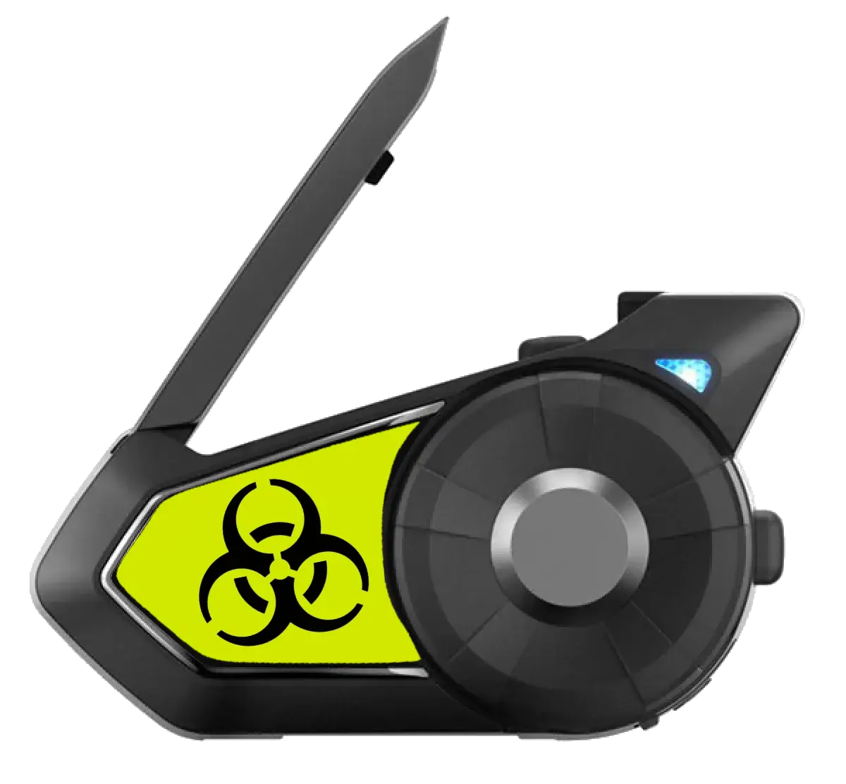 Verschiedene Sticker für Sena 30K 50s Motorrad-Helm-Funkgeräte, geeignet für Motorradfahrer. Die Sticker zeigen Designs und Logos, die sich gut auf den Sena 30K 50s Bluetooth-Kommunikationsgeräten auf Helmvisieren oder -schalen anbringen lassen.