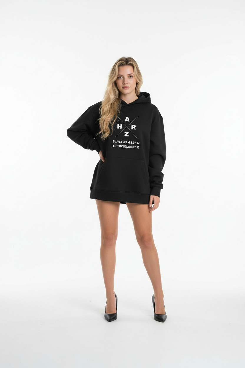 Harz Braunlage Memory Hotel Hoodie schwarz