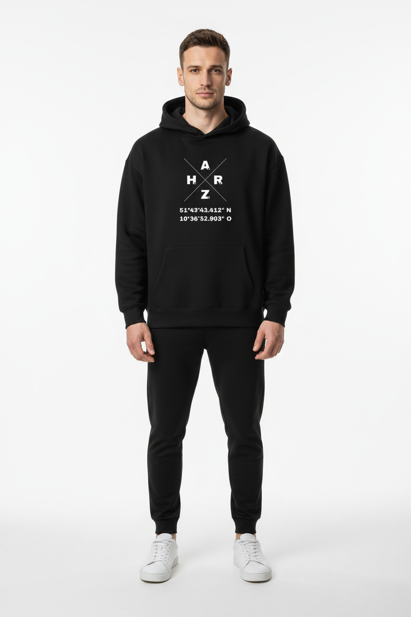 Harz Braunlage Memory Hotel Hoodie schwarz