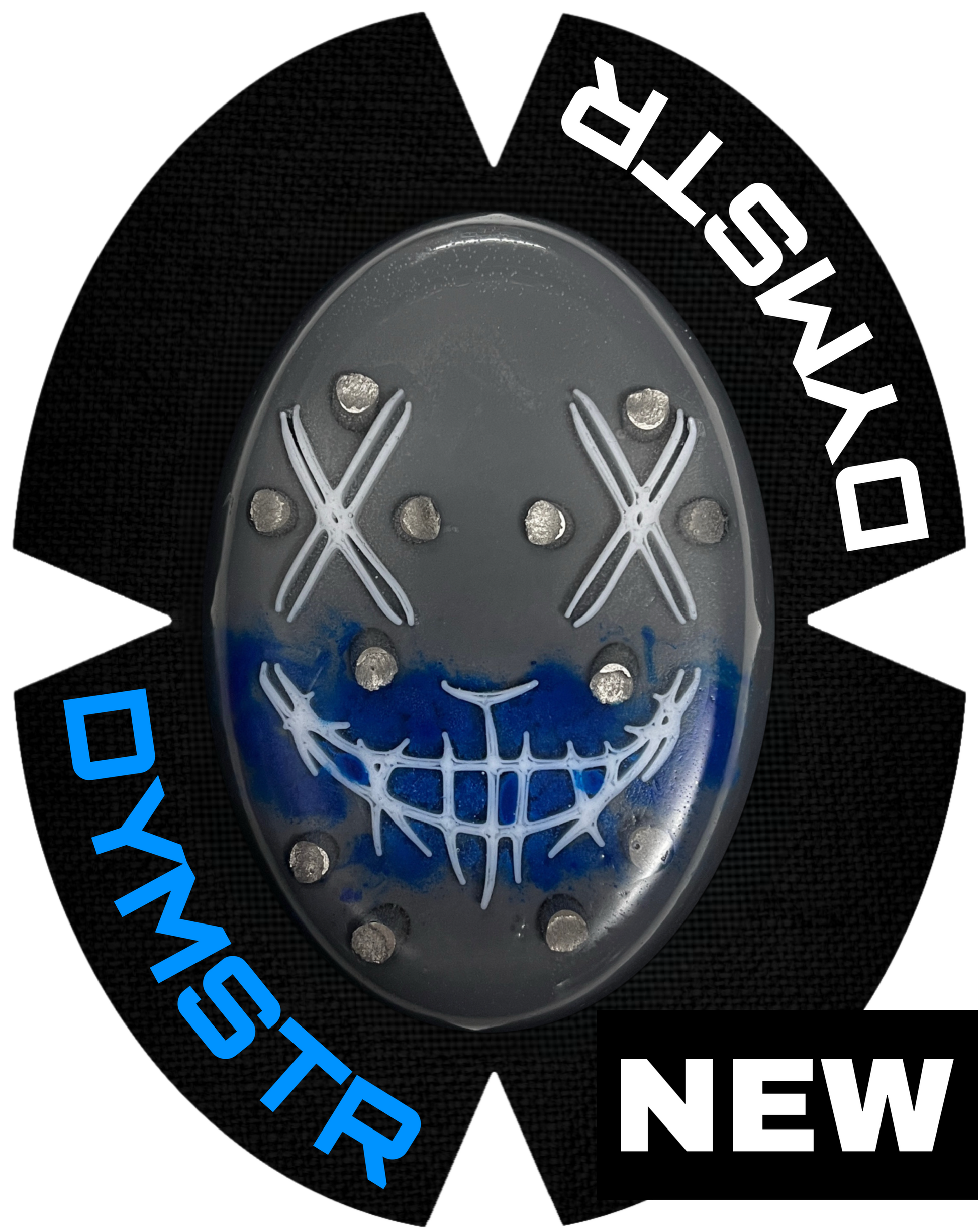 DymoStar Kunststoff-Knieschleifer mit Titanstäben, Joker Design – farbige Knieschleifer für Motorradfahrer.