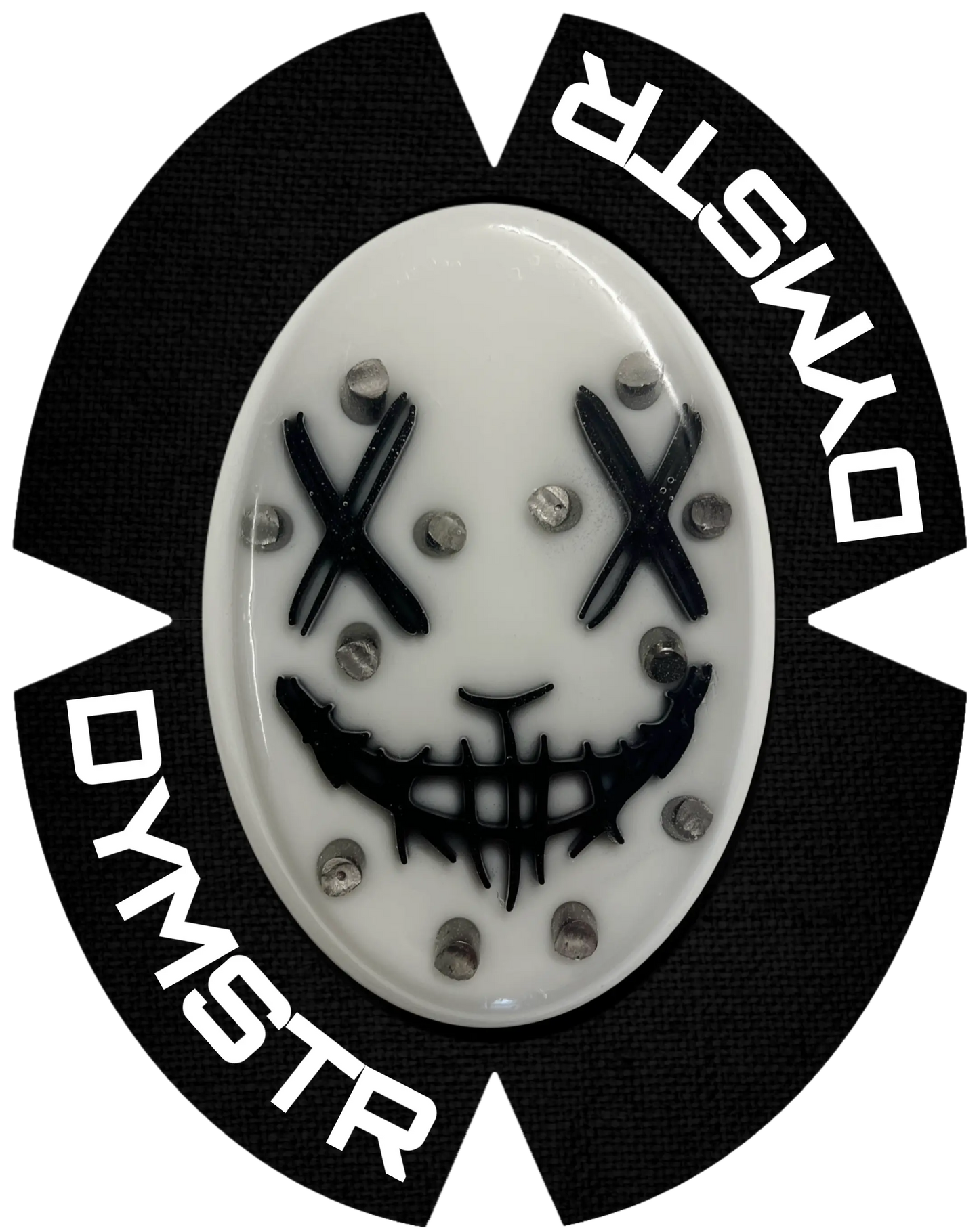 DymoStar Kunststoff-Knieschleifer mit Titanstäben, weiß – farbige Knieschleifer für Motorradfahrer.