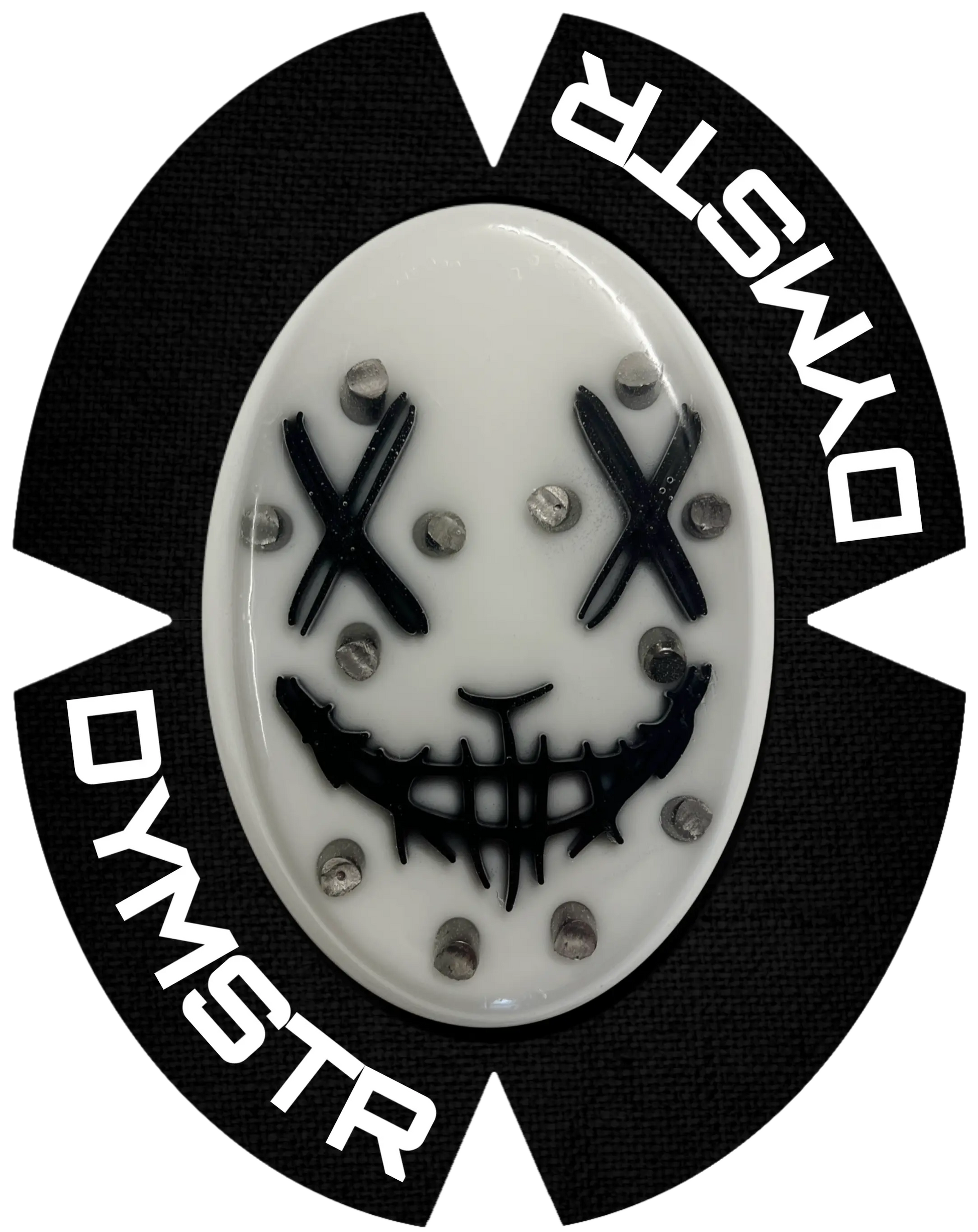 DymoStar Kunststoff-Knieschleifer mit Titanstäben, weiß – farbige Knieschleifer für Motorradfahrer.