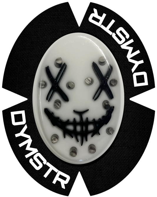 DymoStar Kunststoff-Knieschleifer mit Titanstäben, weiß – farbige Knieschleifer für Motorradfahrer.