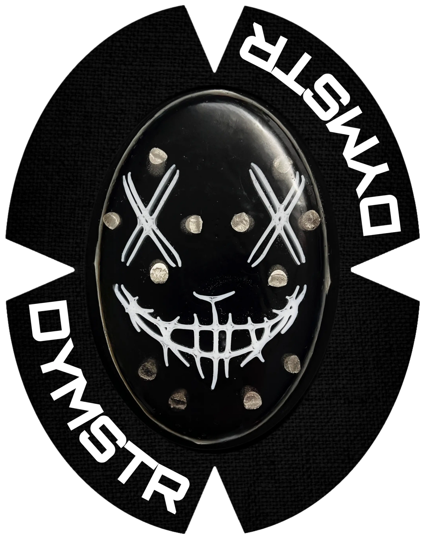 DymoStar Kunststoff-Knieschleifer mit Titanstäben, schwarz – farbige Knieschleifer für Motorradfahrer.