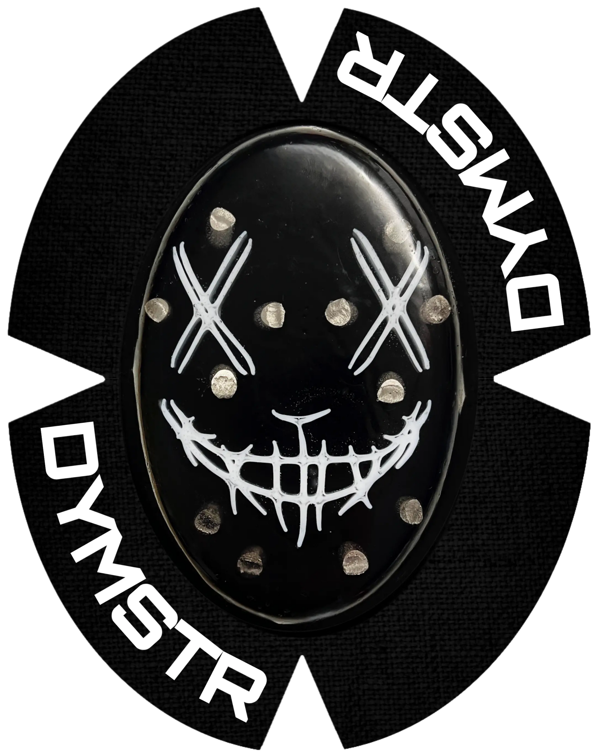 DymoStar Kunststoff-Knieschleifer mit Titanstäben, schwarz – farbige Knieschleifer für Motorradfahrer.