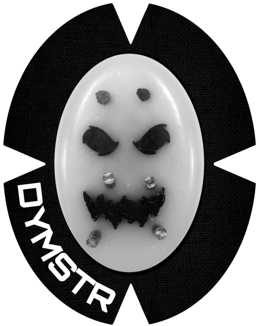 DymoStar Kunststoff-Knieschleifer mit Titanstäben, weiß – farbige Knieschleifer für Motorradfahrer.