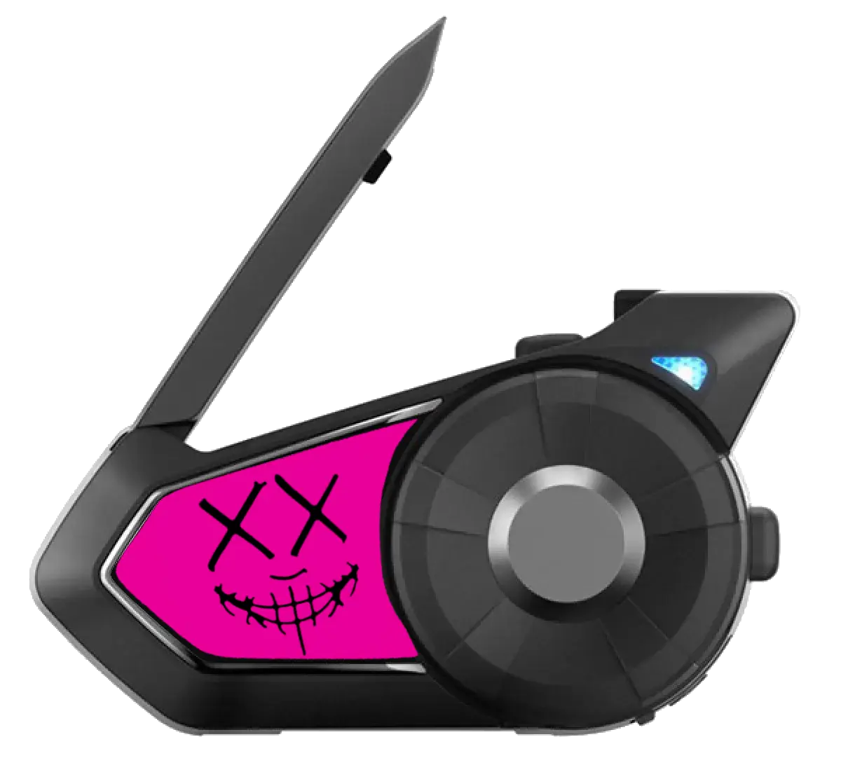 Verschiedene Sticker für Sena 30K 50s Motorrad-Helm-Funkgeräte, geeignet für Motorradfahrer. Die Sticker zeigen Designs und Logos, die sich gut auf den Sena 30K 50s Bluetooth-Kommunikationsgeräten auf Helmvisieren oder -schalen anbringen lassen.